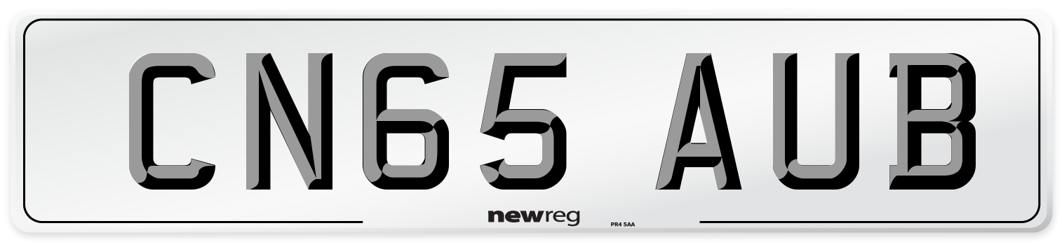 CN65 AUB Number Plate from New Reg